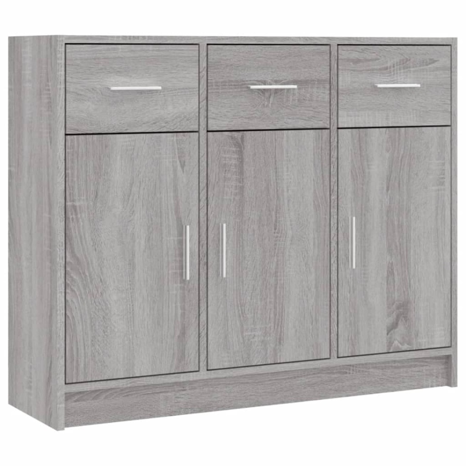 Servantă, gri sonoma,91x28x75 cm, lemn prelucrat - 1 | YEO