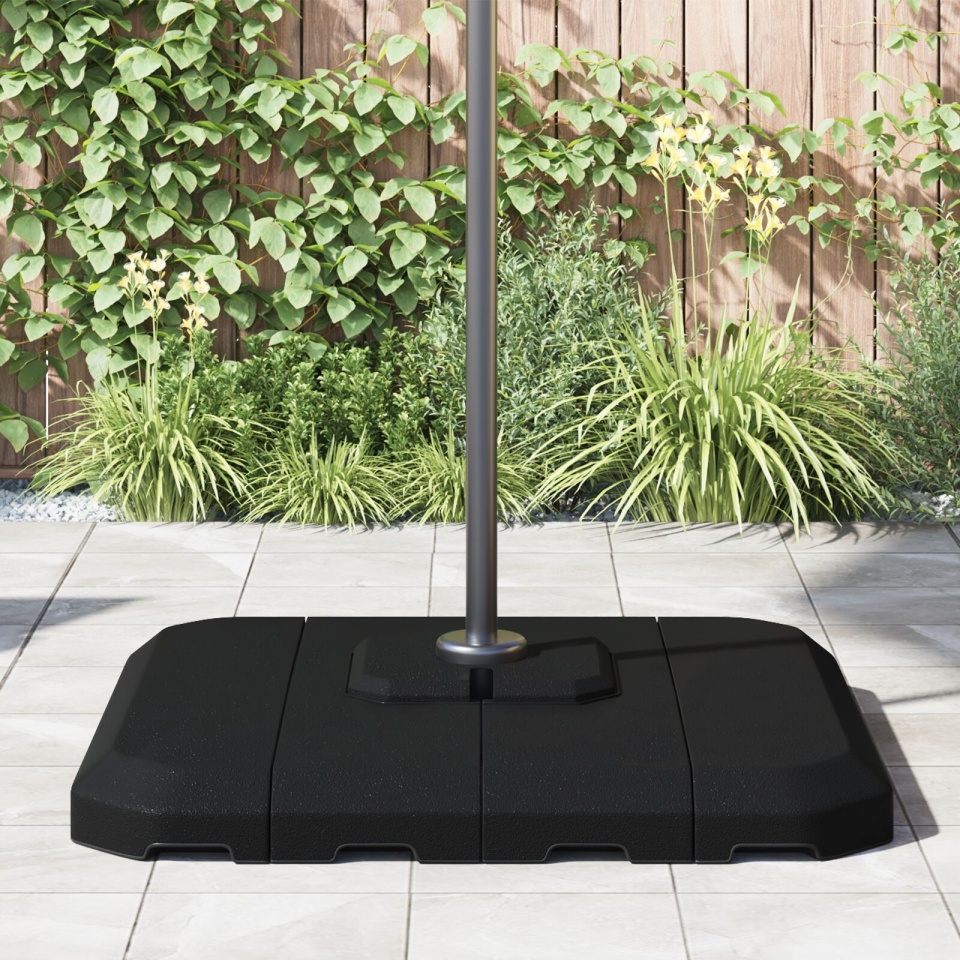 Set bază pentru parasol cantilever, 4 piese - , 130kg nisip sau 90kg apă - 3 | YEO