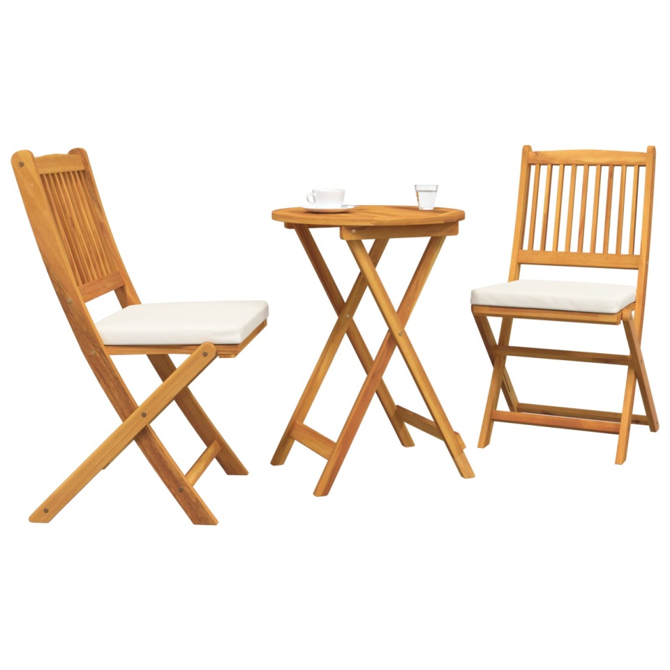 Set Bistro pentru Grădină 3 Piese din Lemn Solid de Acacia - 2 | YEO
