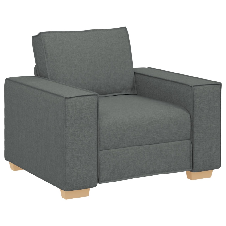 Set canapea 3 piese cu perne gri închis din material textil - 3 | YEO