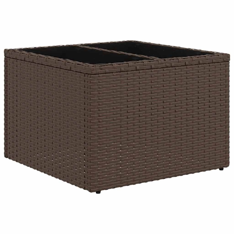 Set canapele de grădină cu perne, 7 piese, maro, poliratan - 2 | YEO
