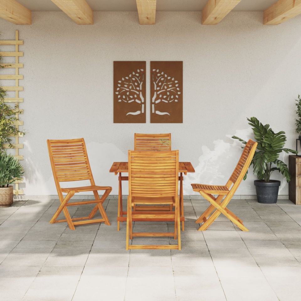 Set de dining pentru grădină , 5 piese, din lemn masiv de acacia - 3 | YEO