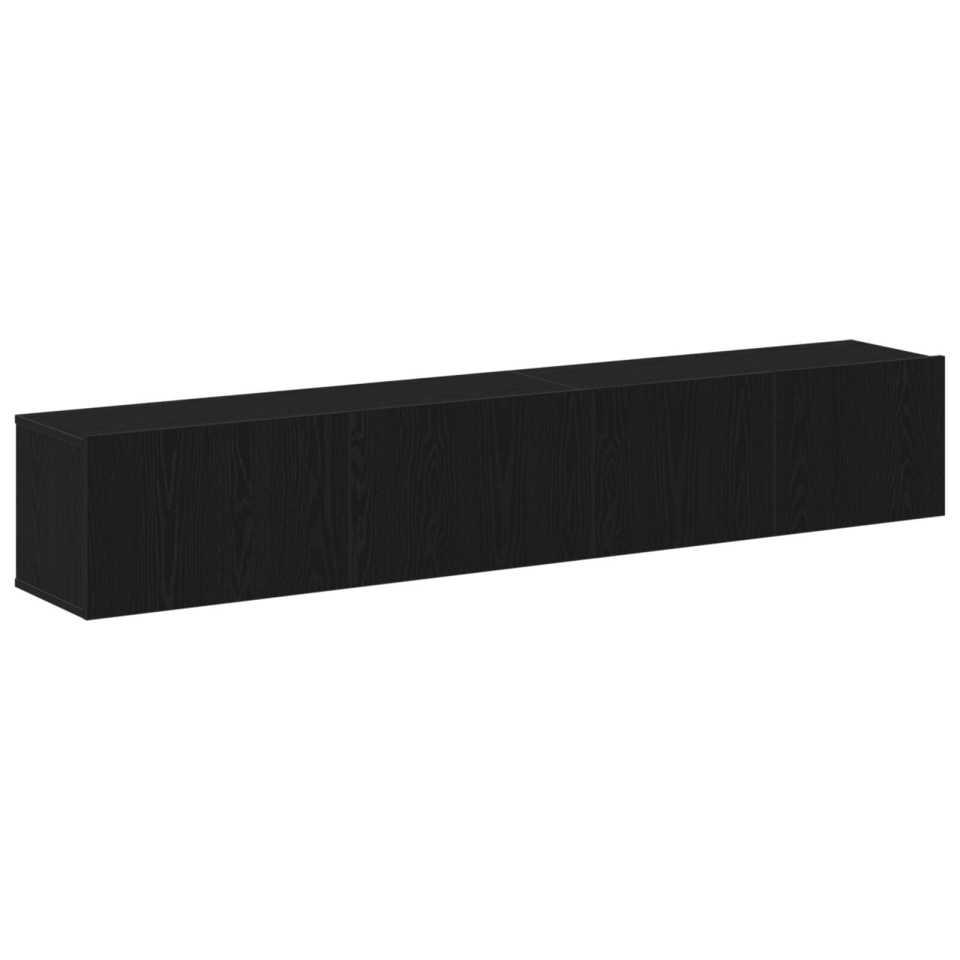 Set de dulap TV 2 piese Negru din lemn laminat - 1 | YEO