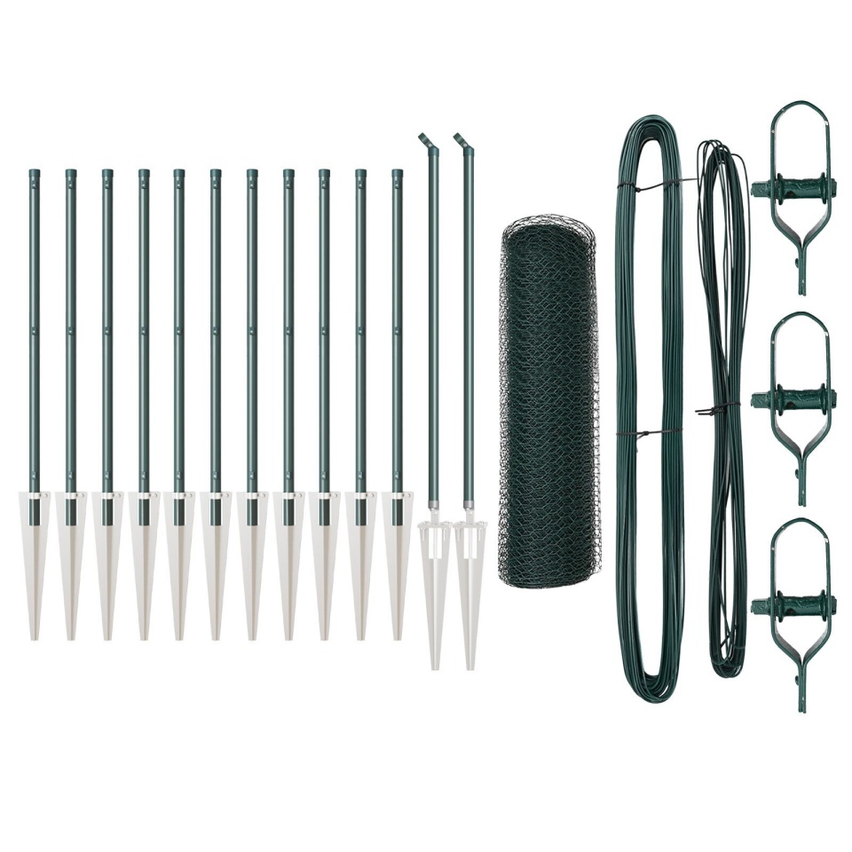 Set de Gard Set de 2 Verde pădure Metal acoperit cu plastic - 1 | YEO