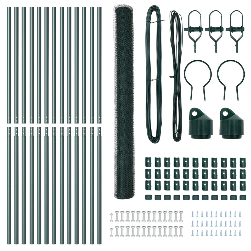 Set de Garduri Set de 2 Verde Metal 25 x 1.5 m Durabil - 3 | YEO