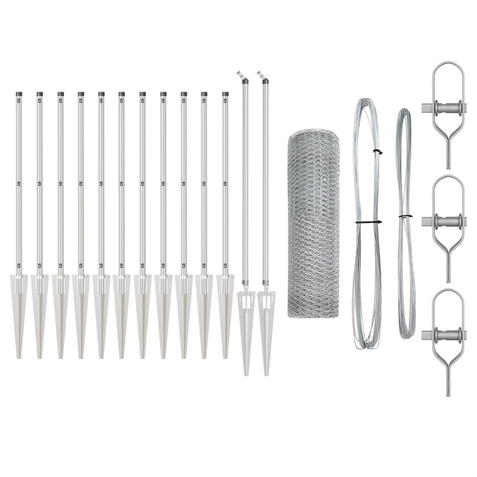 Set de Împrejmuire Set de 2 Oțel Zincat 25 x 1 m Industrial - 1 | YEO