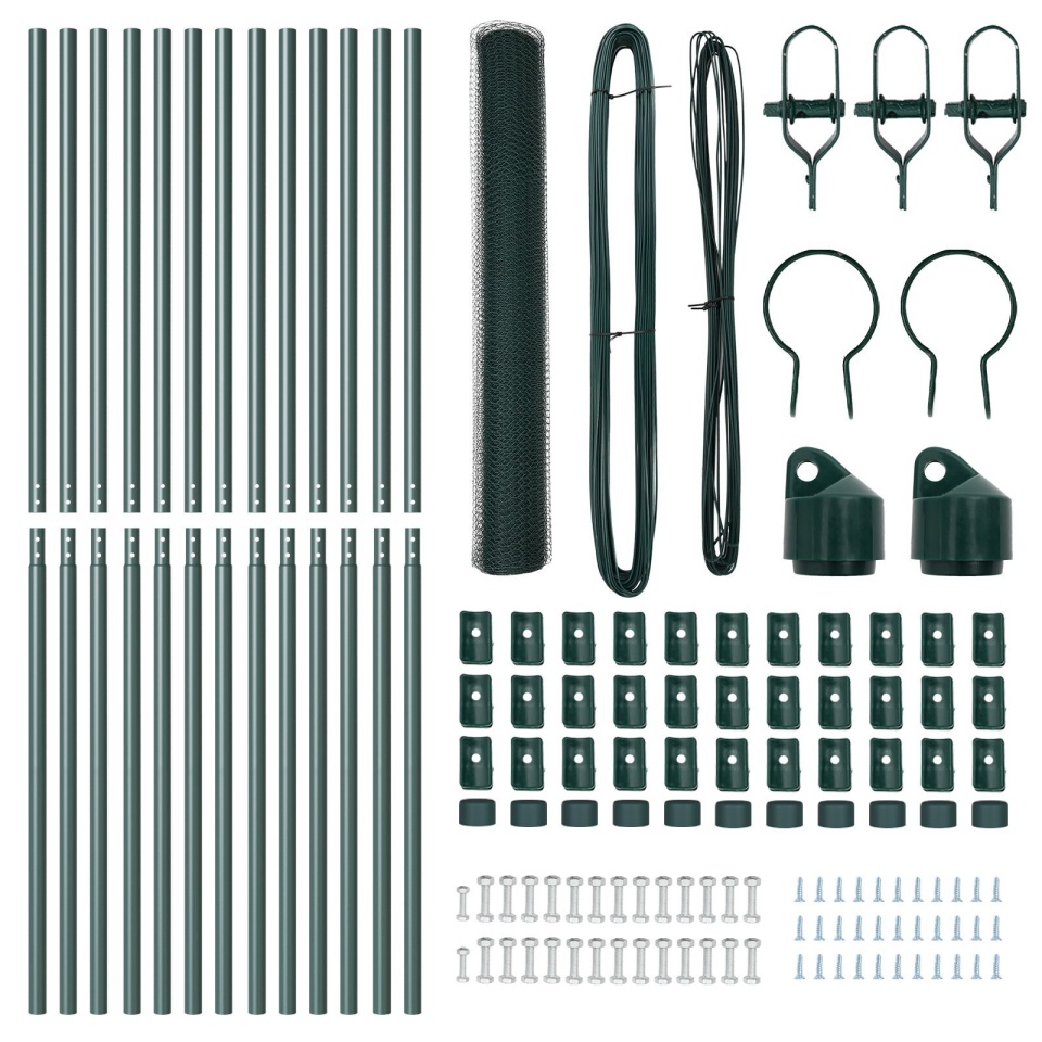 Set de Împrejmuire Set de 2 Verde Oțel cu PVC 25 x 1.2 m - 3 | YEO