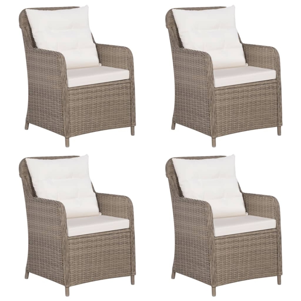 Set de mobilier pentru grădină, 5 piese, maro - 2 | YEO