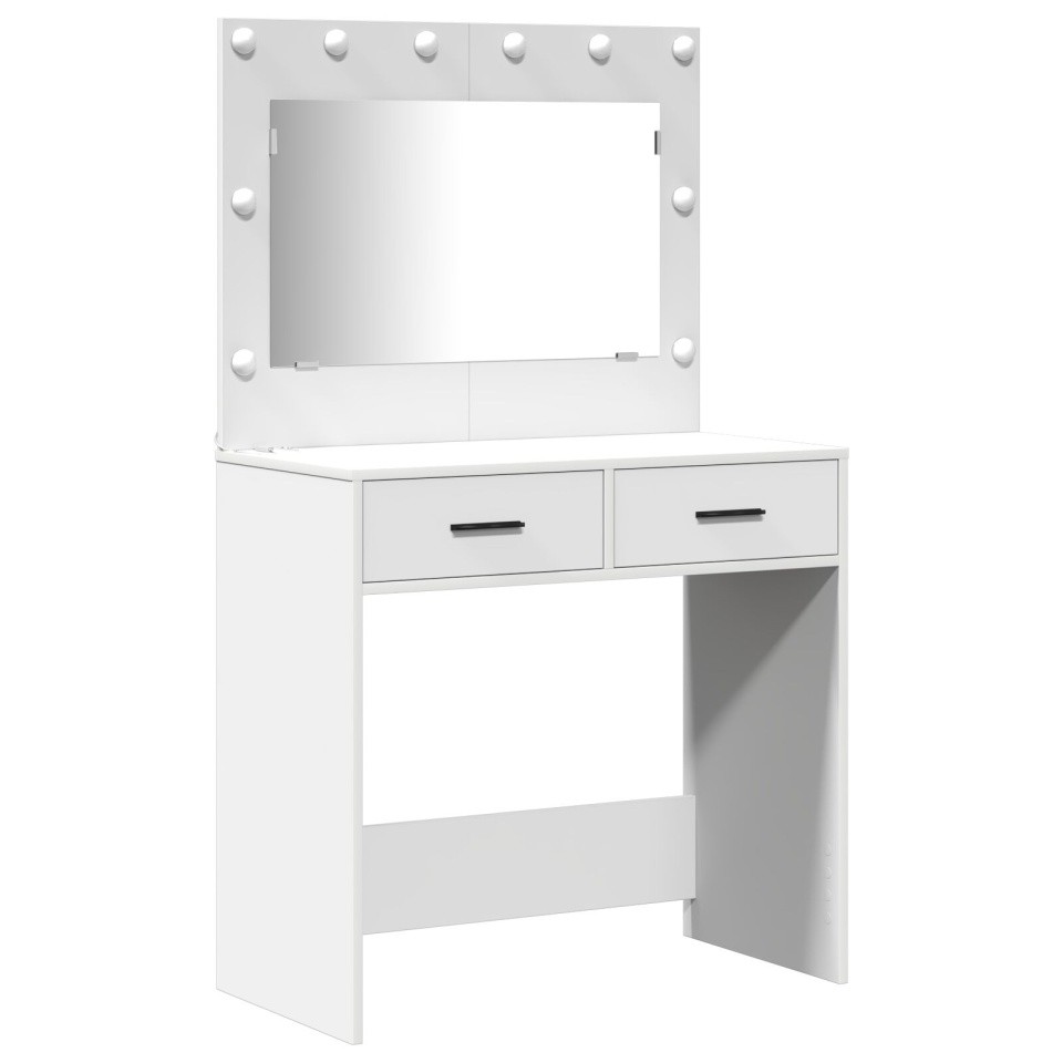 Set de Toaletă 2 Piese cu LED din Lemn Alb - 3 | YEO