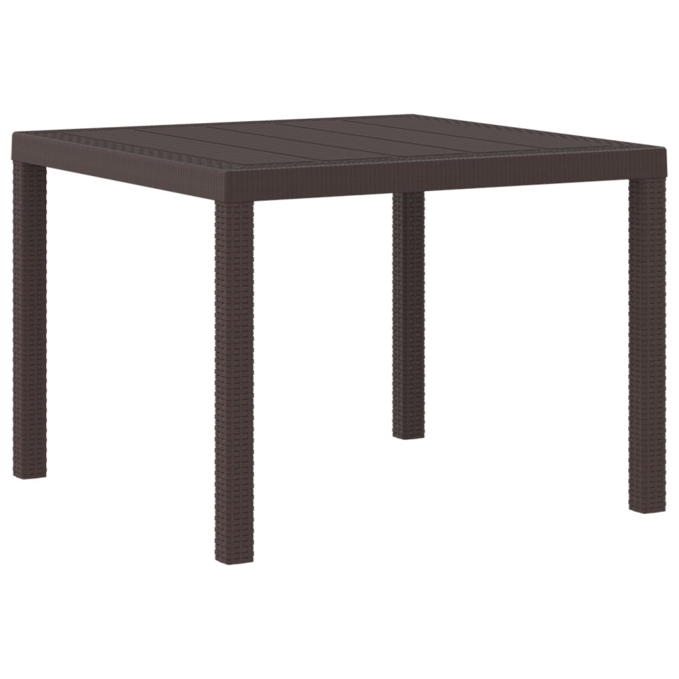 Set dining grădină cu perne maro poli ratan - 3 | YEO