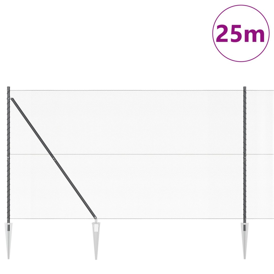 Set Gard Set de 2 Gri Metal 25 x 1.5 m Rezistent - 2 | YEO