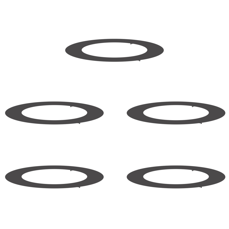 Set Ghivece Plastic Negru Plastic 90 cm Diametru Durabil - 1 | YEO