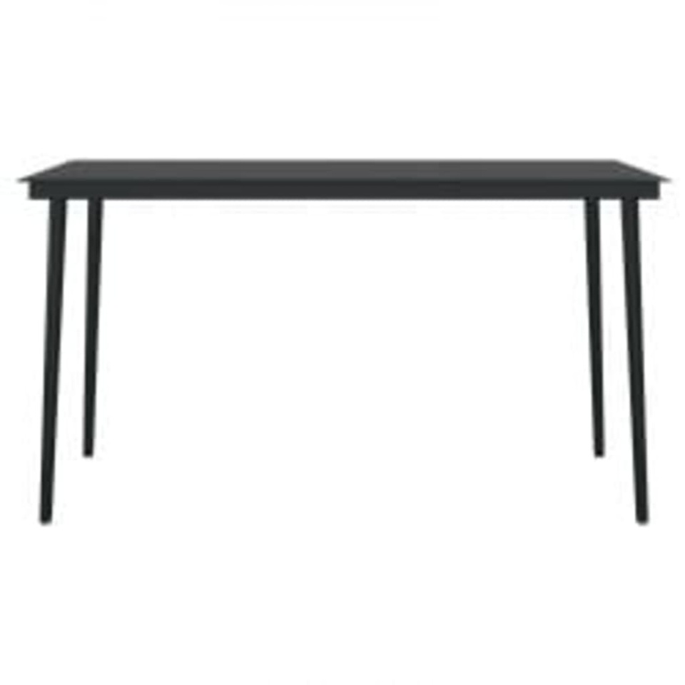 Set masă pentru grădină, 5 piese, cu perne, negru - 4 | YEO