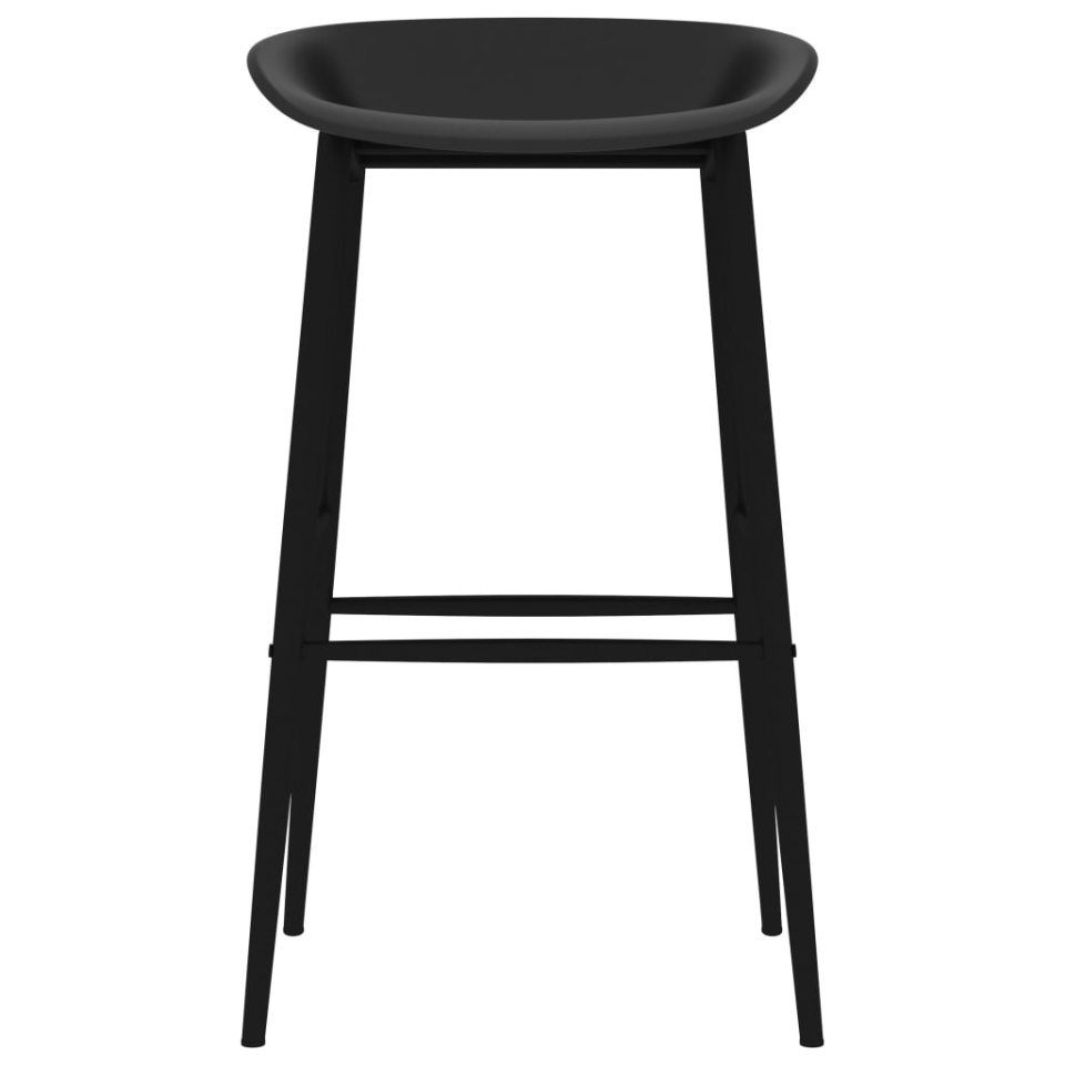 Set mobilier de bar, 7 piese, alb și negru