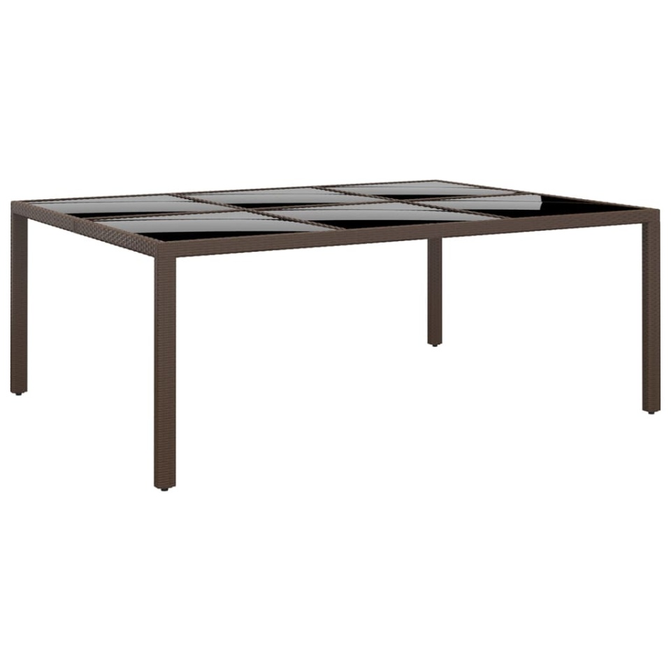 Set mobilier de grădină, 11 piese, maro, poliratan - 4 | YEO