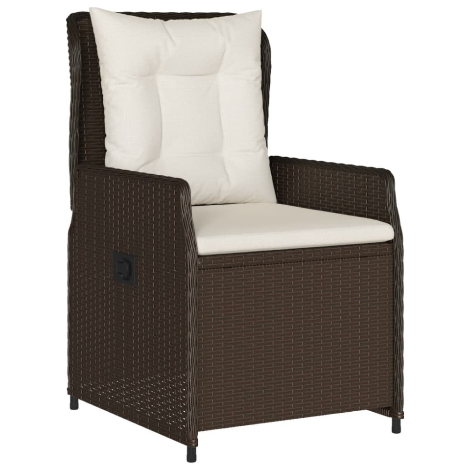 Set mobilier de grădină, 5 piese, cu perne, maro, poliratan - 2 | YEO