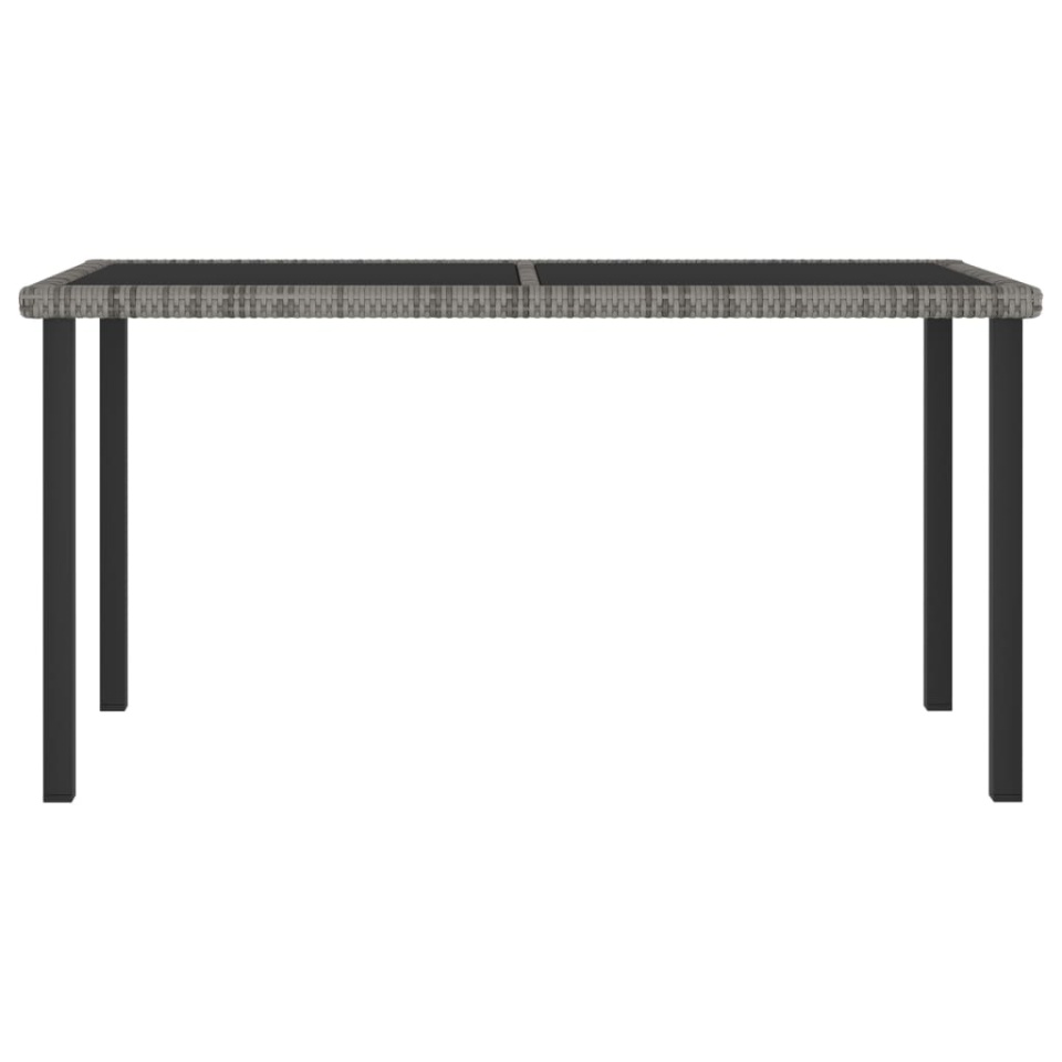 Set mobilier de grădină, 5 piese, gri, poliratan - 3 | YEO