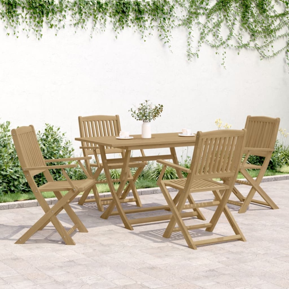 Set mobilier de grădină, 5 piese, lemn masiv de acacia - 2 | YEO