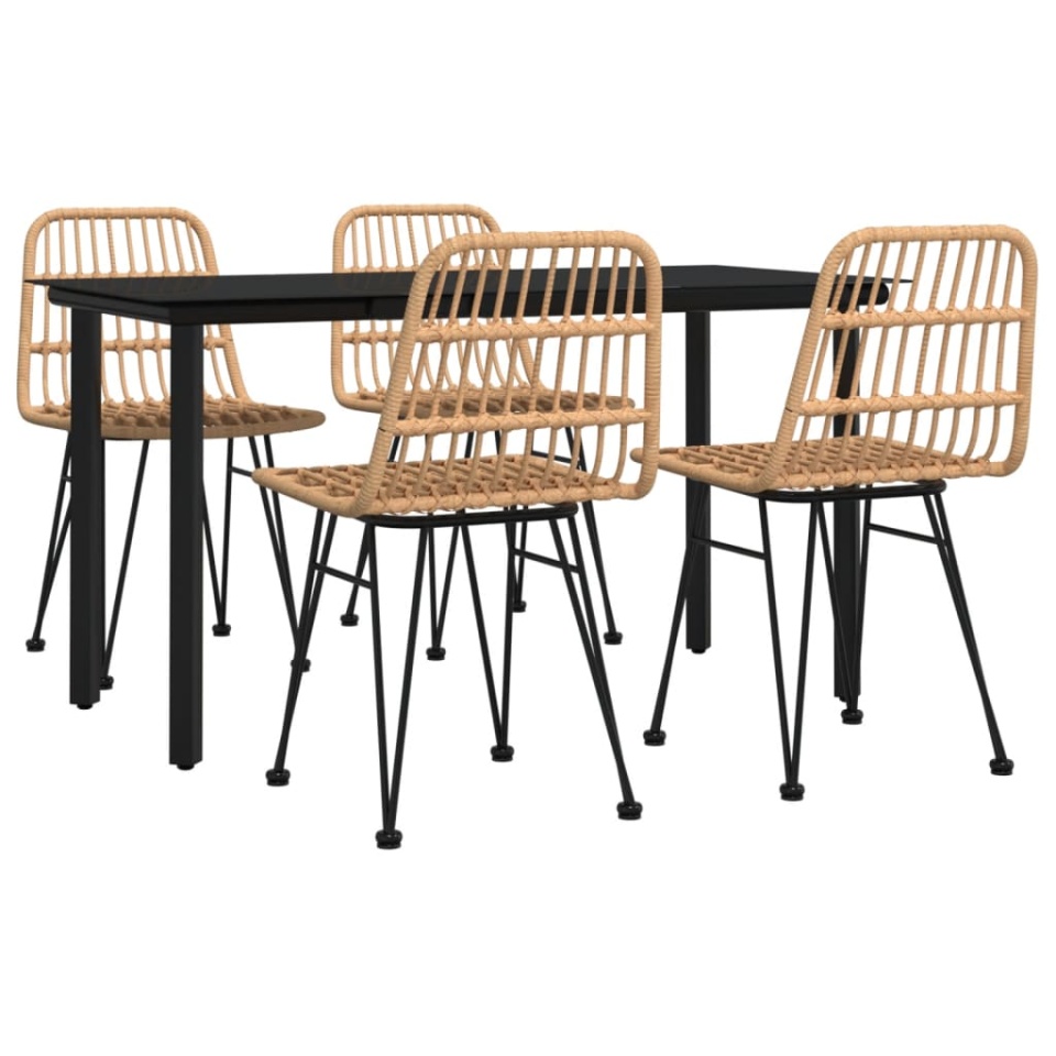 Set mobilier de grădină, 5 piese, poliratan - 2 | YEO