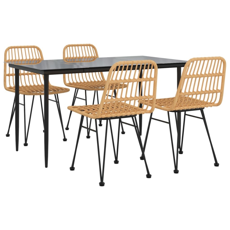 Set mobilier de grădină, 5 piese, poliratan - 2 | YEO