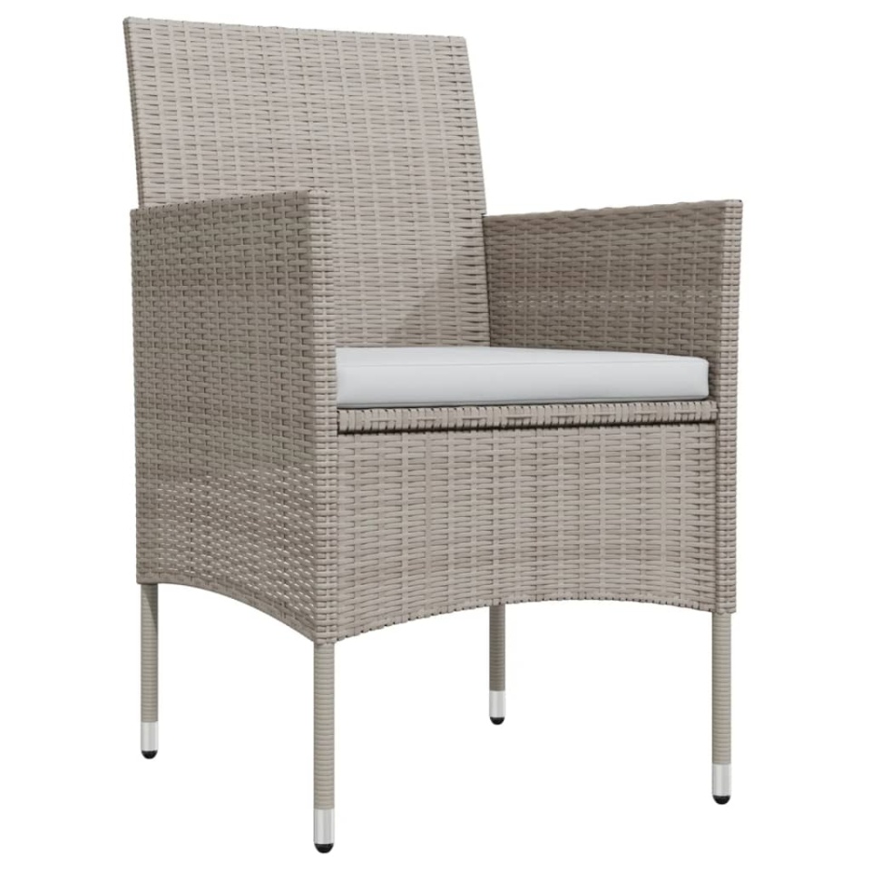Set mobilier de grădină, cu perne, 3 piese, bej și negru - 2 | YEO