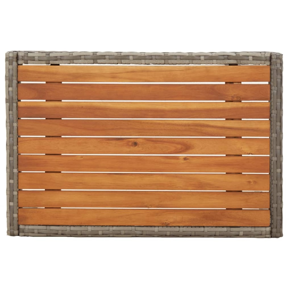 Set mobilier de grădină cu perne, 3 piese, gri, poliratan - 3 | YEO