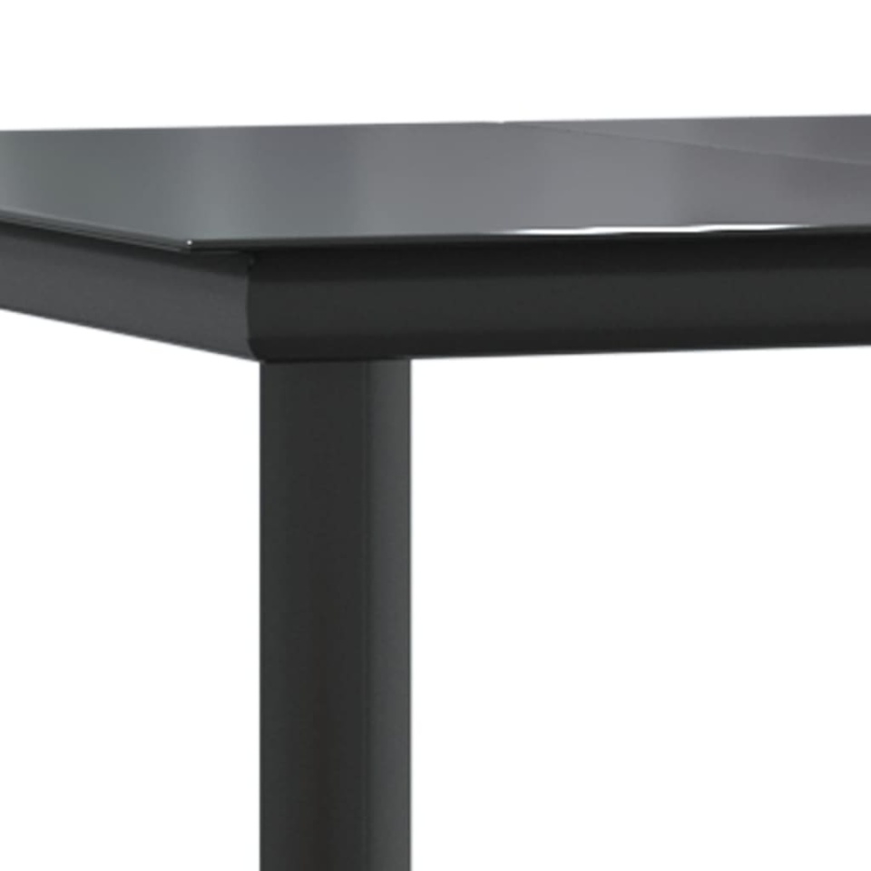 Set mobilier de grădină cu perne, 3 piese, negru, poliratan - 3 | YEO