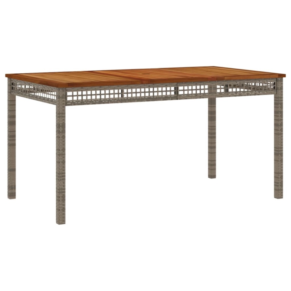 Set mobilier de grădină cu perne, 5 piese, gri, poliratan - 3 | YEO