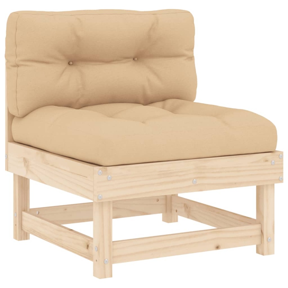 Set mobilier de grădină cu perne, 5 piese, lemn masiv - 3 | YEO