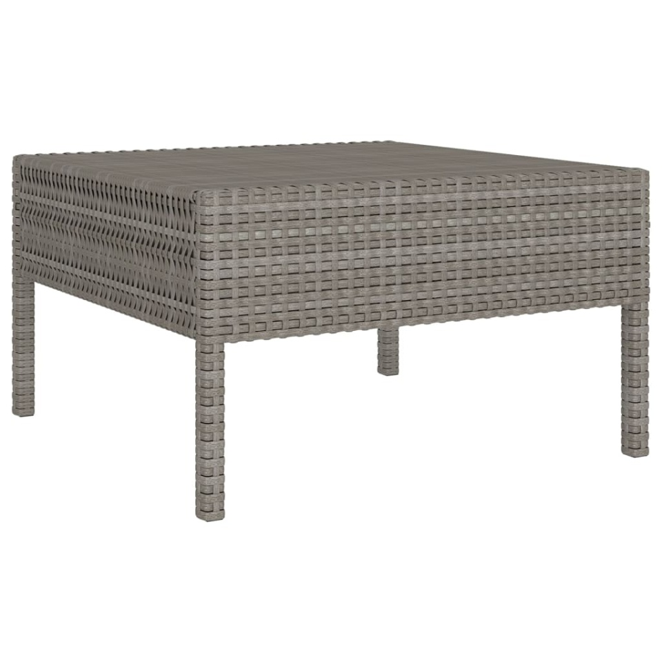 Set mobilier de grădină cu perne, 7 piese, gri, poliratan - 3 | YEO