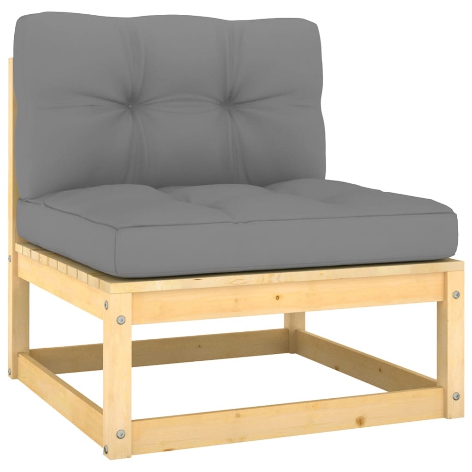 Set mobilier de grădină cu perne, 7 piese, lemn masiv de pin - 2 | YEO