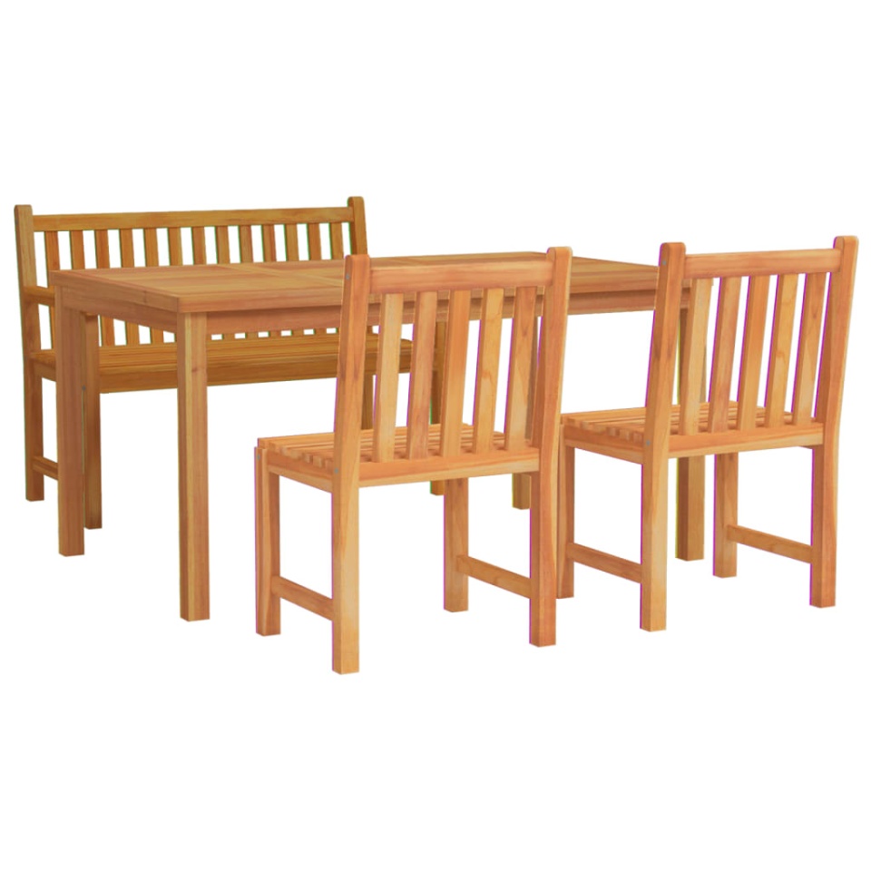Set mobilier pentru grădină, 4 piese, lemn masiv de tec - 2 | YEO