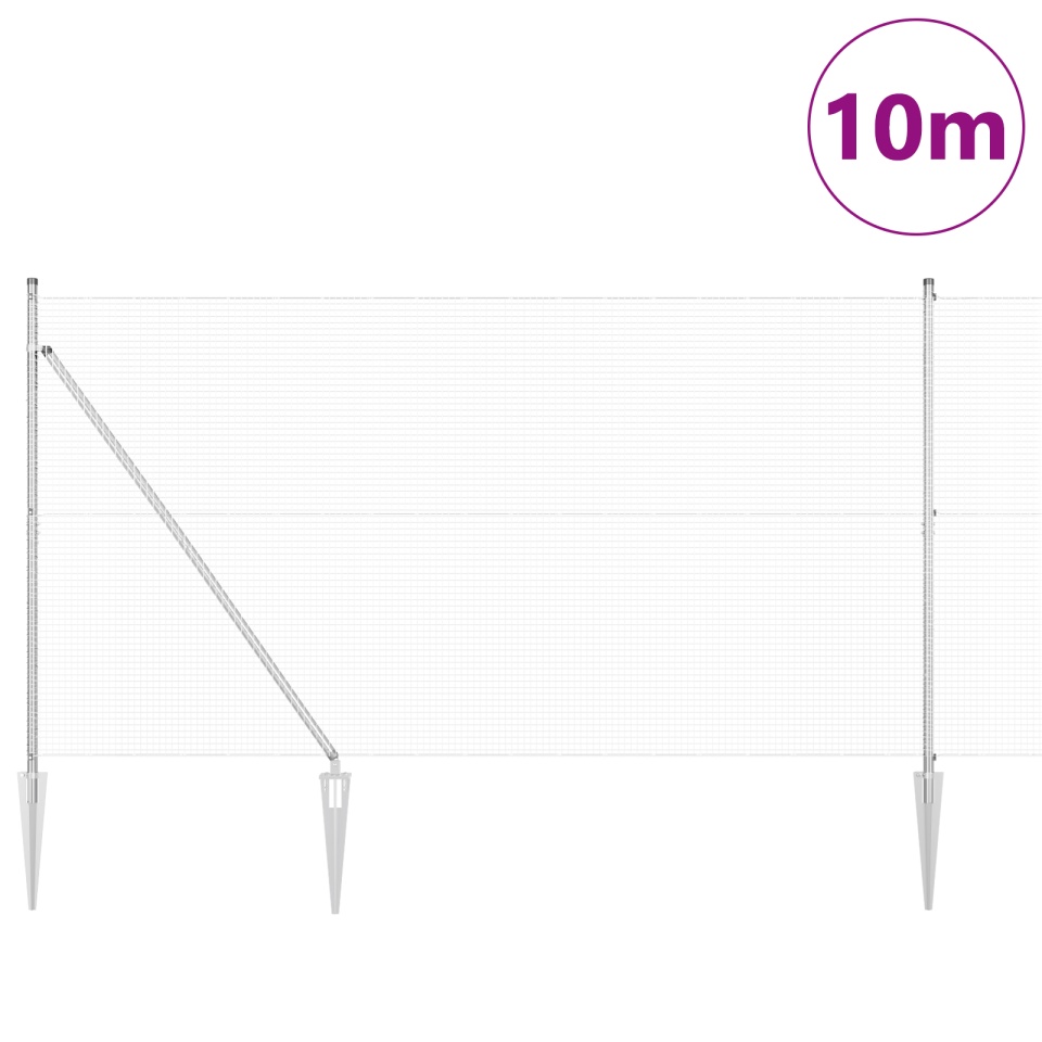 Set Stâlpi 2 Stâlpi Oțel galvanizat 10 x 1.5 m Rezistent - 2 | YEO