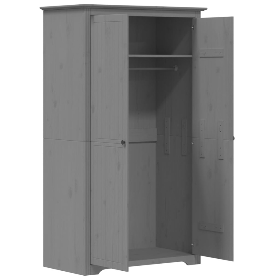 Șifonier BODO, gri, 99x53,5x173 cm, lemn masiv de pin - 3 | YEO