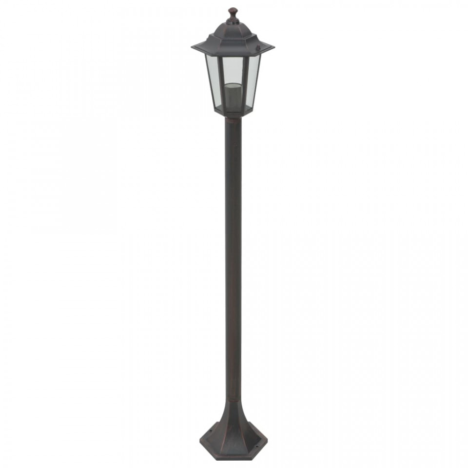 Stâlp iluminare grădină, 6 buc., bronz, 110 cm, aluminiu, E27 - 1 | YEO