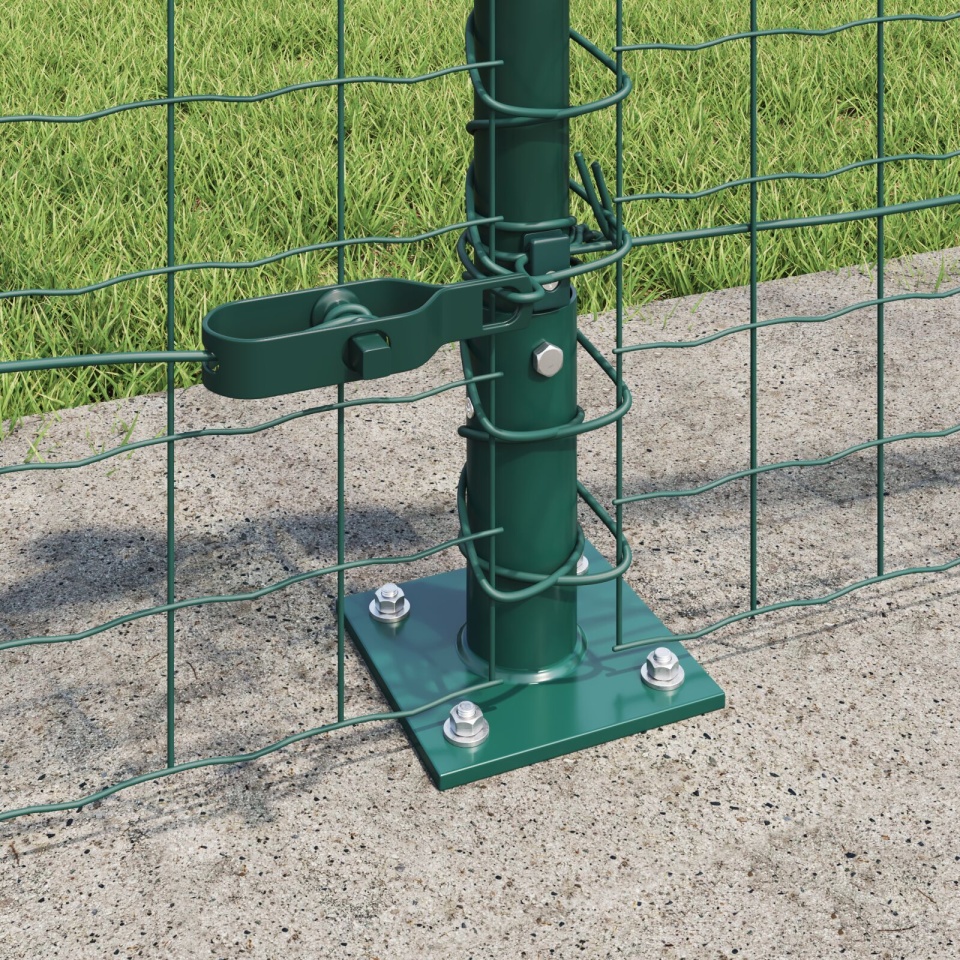 Stâlpi de Gard Set de 26 Verde Oțel Vopsit Electrostatic - 2 | YEO