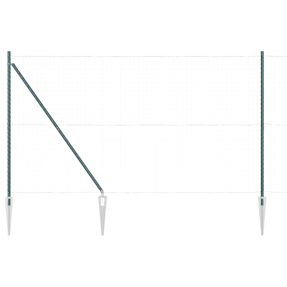Stâlpi de Împrejmuire cu Spike 7 pcs Ø32 mm 170 cm Oțel Zincat - 2 | YEO