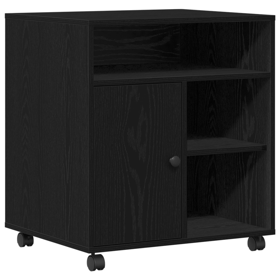 Suport pentru imprimantă cu roți Stejar negru 60x50x67 cm - 1 | YEO