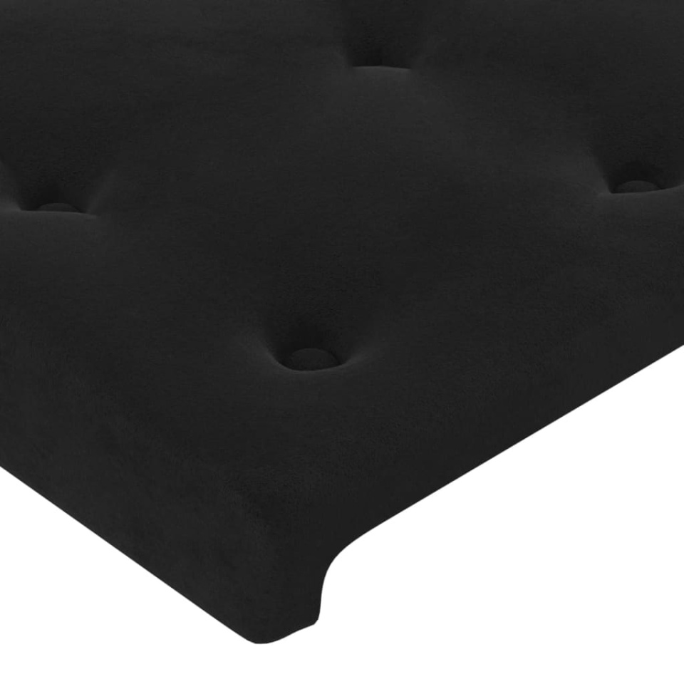 Tăblii de pat, 4 buc, negru, 90x5x78/88 cm, catifea - 3 | YEO