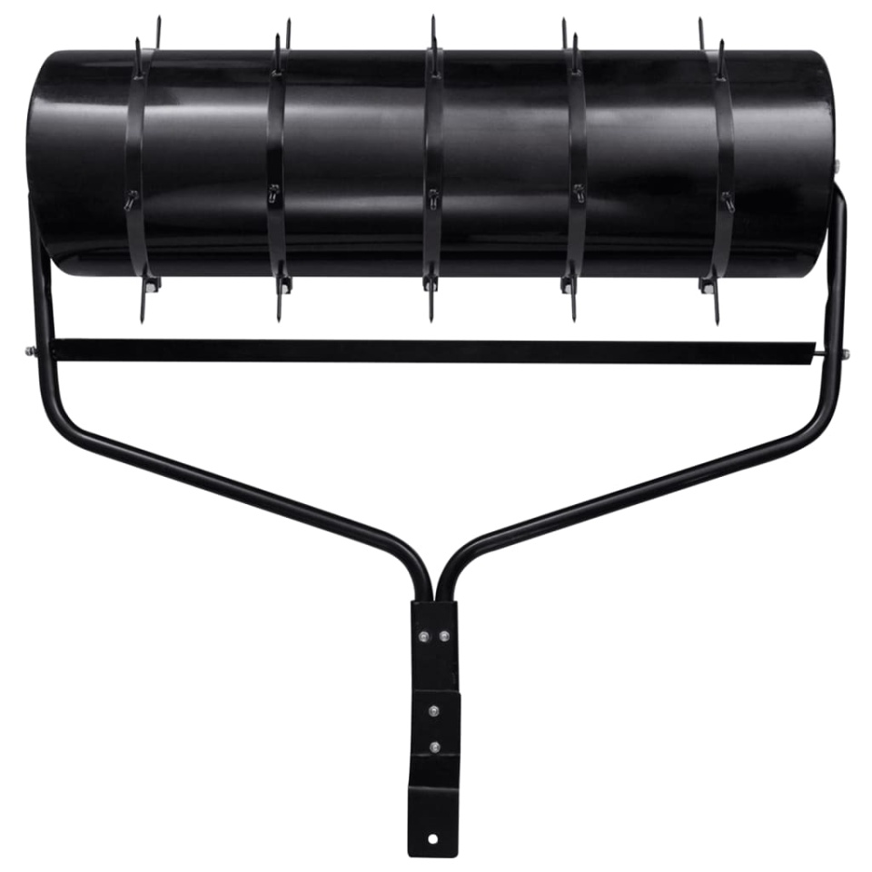 Tăvălug gazon de grădină, cleme de aerisire, negru, 63 L, fier - 1 | YEO