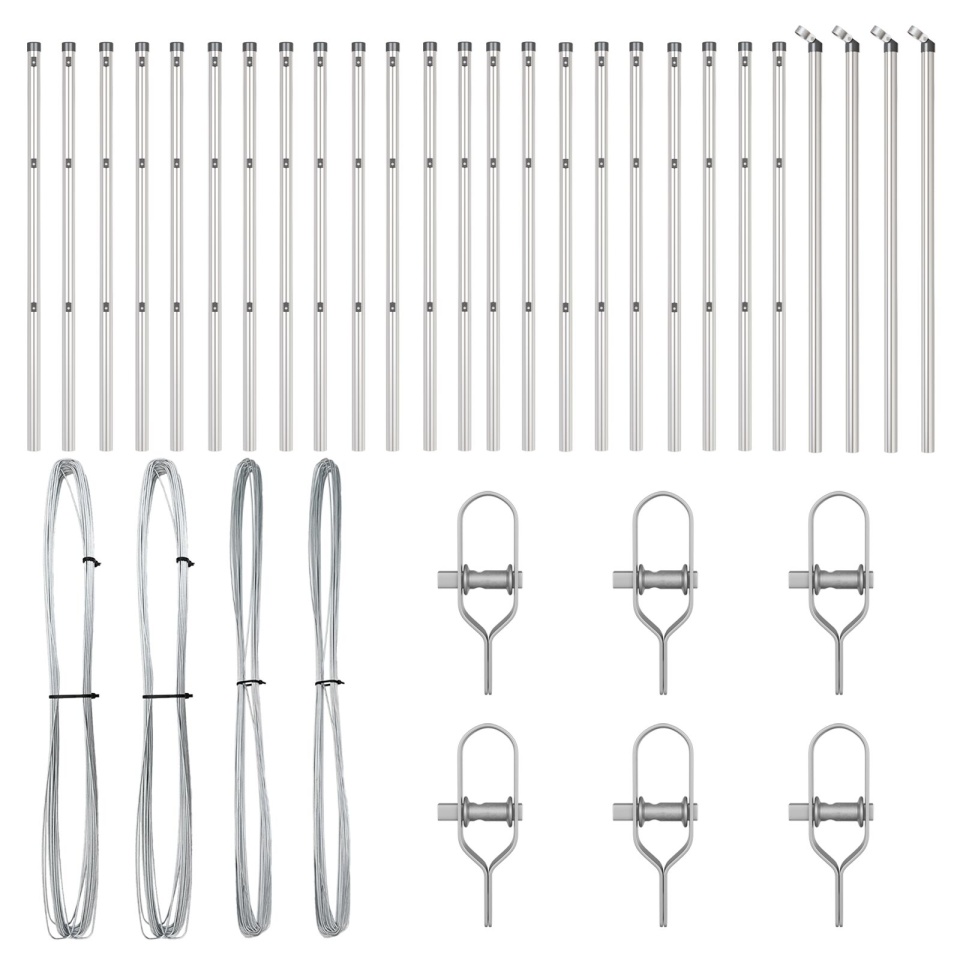 Țevi de gard 26 buc Ø32 mm 80 cm Oțel galvanizat - 1 | YEO