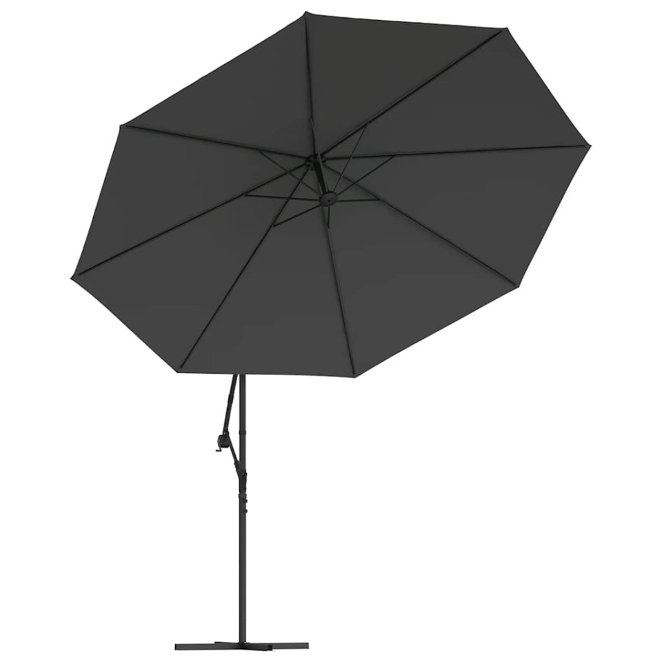Umbrelă în consolă cu stâlp din aluminiu, 350 cm, antracit - 3 | YEO