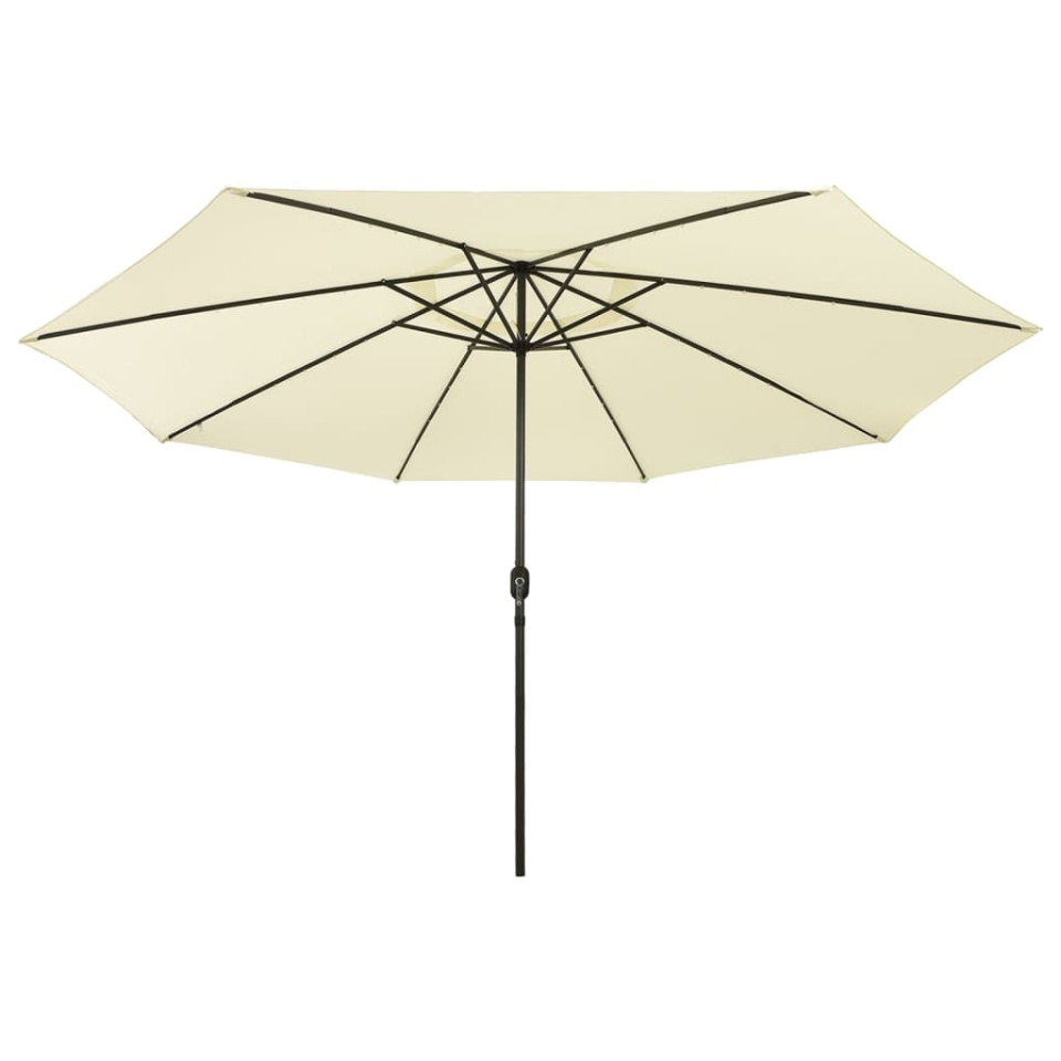Umbrelă soare de grădină cu LED-uri, nisipiu, 400 cm - 2 | YEO