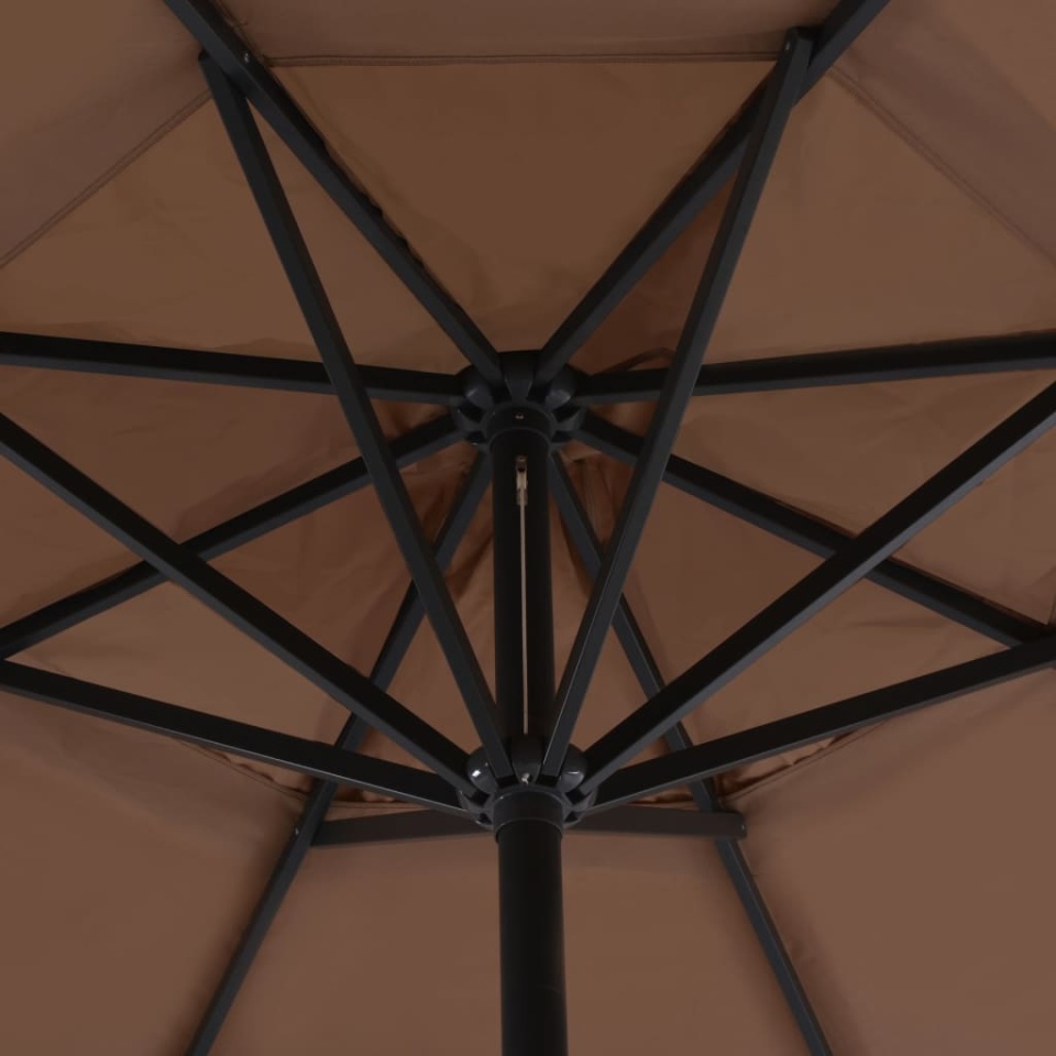 Umbrelă soare exterior cu stâlp aluminiu gri taupe 500 cm - 2 | YEO