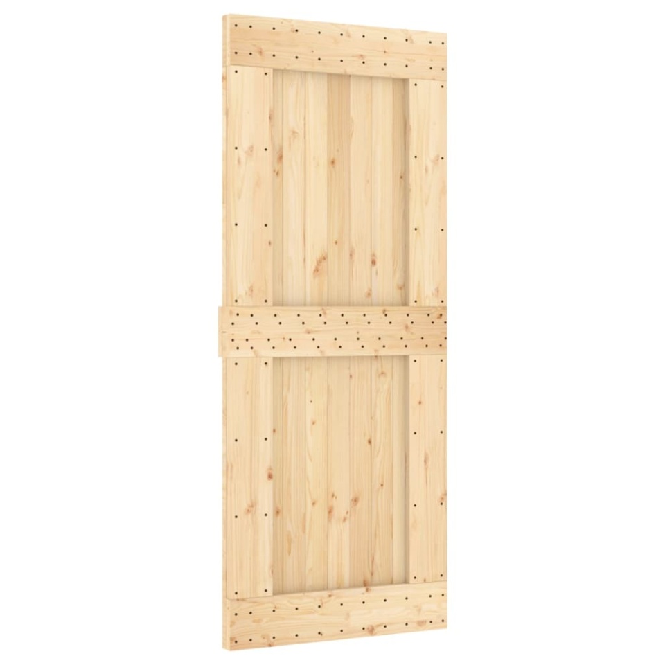 Ușă glisantă cu set de feronerie 85x210 cm, lemn masiv de pin - 2 | YEO