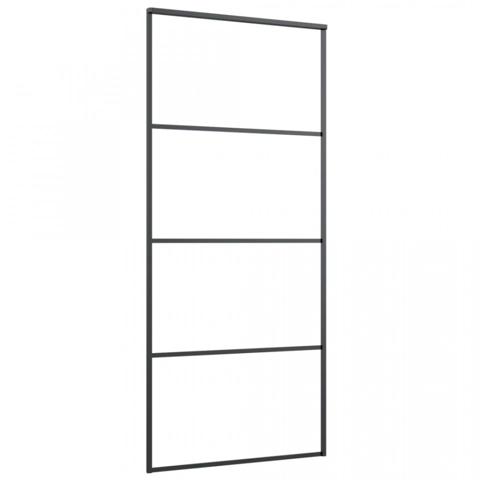 Ușă glisantă cu set feronerie, 90x205 cm, sticlă ESG/aluminiu - 3 | YEO