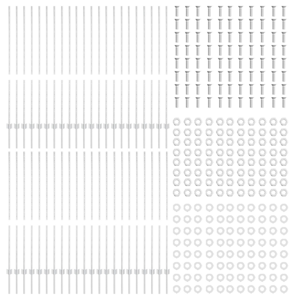 88 pcs Stâlpi de Gard Argintii U-Channel de 180 cm - 3 | YEO