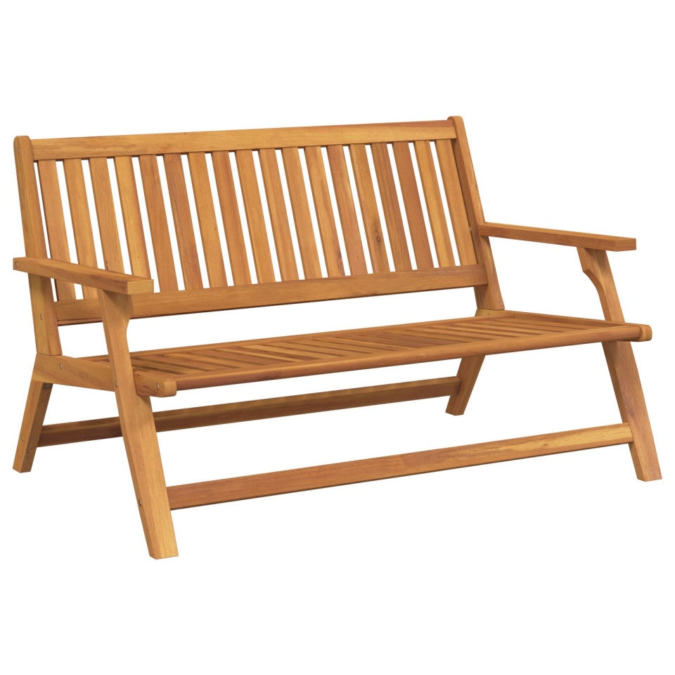 bancă de grădină 122,5x77x74 cm din lemn masiv de acacia - 1 | YEO
