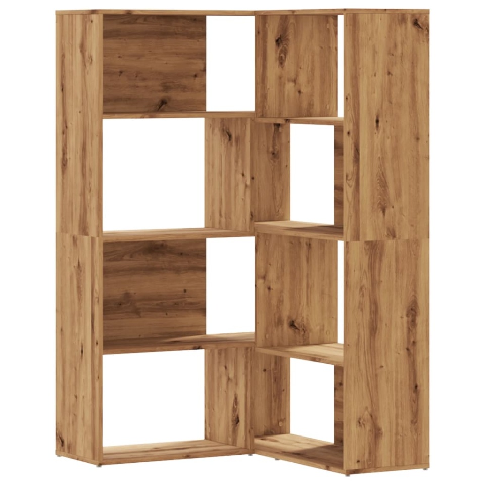 Bibliotecă 4 nivel stejar artizanal 85x85x140 cm lemn prelucrat - 1 | YEO
