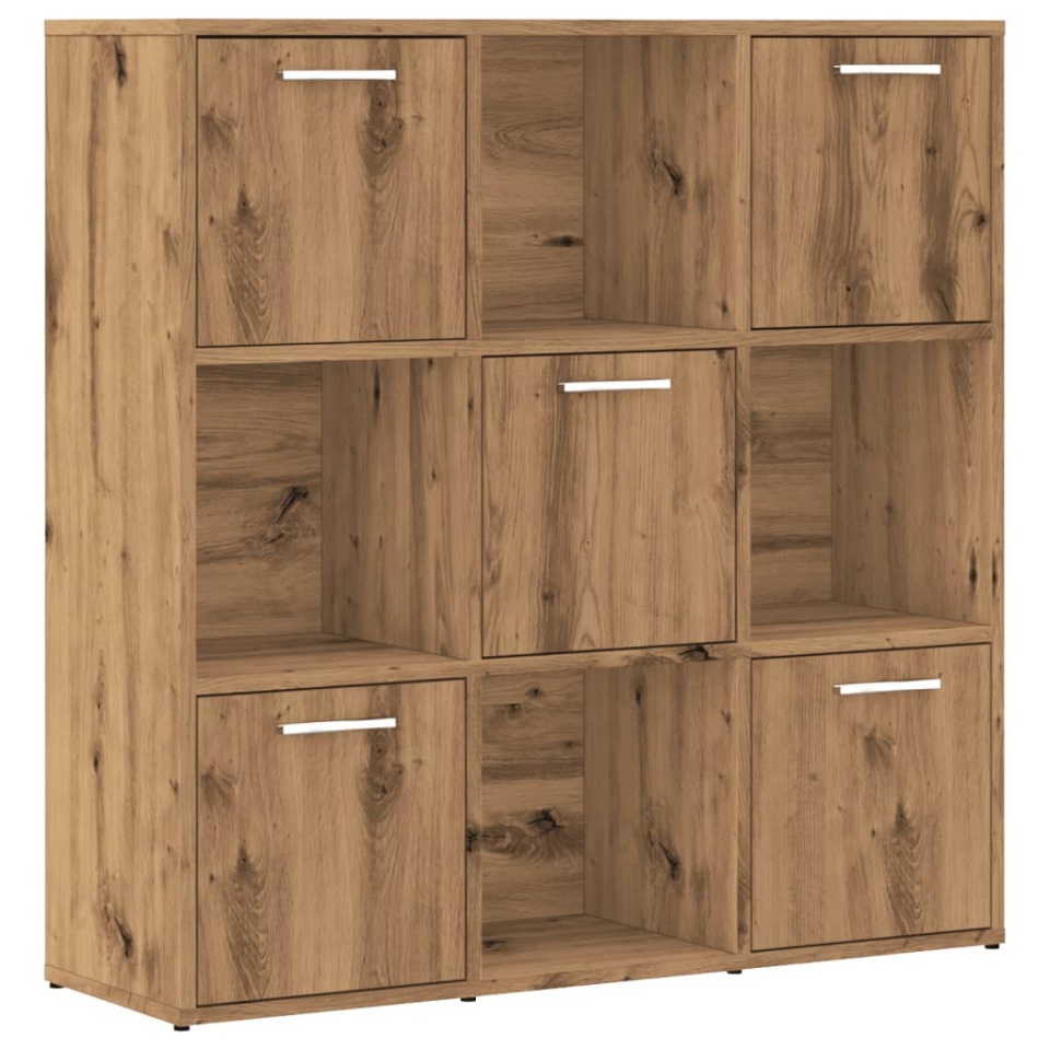 Bibliotecă, stejar artizanal, 90x28x90 cm, lemn prelucrat - 1 | YEO